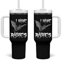 I Have Rabies Bat Tumbler With Handle Funny Meme Quotes - Wonder Print Shop