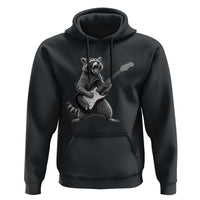 Funny Raccoon Playing Guitar Rock and Roll Hoodie