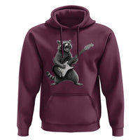 Funny Raccoon Playing Guitar Rock and Roll Hoodie