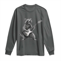Funny Raccoon Playing Guitar Rock and Roll Long Sleeve Shirt