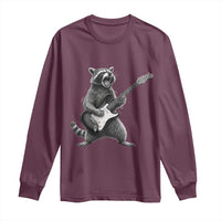 Funny Raccoon Playing Guitar Rock and Roll Long Sleeve Shirt