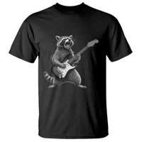 Funny Raccoon Playing Guitar Rock and Roll T Shirt