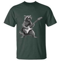 Funny Raccoon Playing Guitar Rock and Roll T Shirt