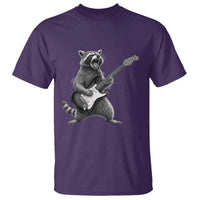 Funny Raccoon Playing Guitar Rock and Roll T Shirt