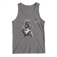 Funny Raccoon Playing Guitar Rock and Roll Tank Top