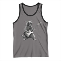 Funny Raccoon Playing Guitar Rock and Roll Tank Top
