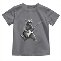 Funny Raccoon Playing Guitar Rock and Roll Toddler T Shirt