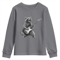 Funny Raccoon Playing Guitar Rock and Roll Youth Sweatshirt