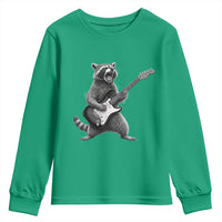 Funny Raccoon Playing Guitar Rock and Roll Youth Sweatshirt