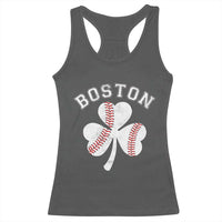 Funny Boston St Patricks Day Baseball Shamrock Racerback Tank Top