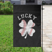 Funny Baseball Lucky Clover St Patricks Day Garden Flag