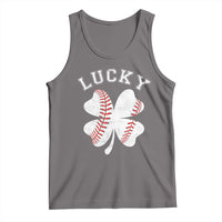 Funny Baseball Lucky Clover St Patricks Day Tank Top