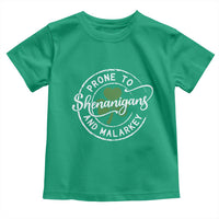 Prone To Shenanigans And Malarkey Toddler T Shirt Funny St Patricks Day Irish Shamrock