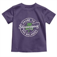 Prone To Shenanigans And Malarkey Toddler T Shirt Funny St Patricks Day Irish Shamrock