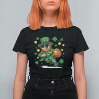 Leprechaun Basketball St Patricks Day Sport Lover T Shirt For Women