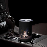 Funny Cigarette And Drinking Irish Stout Beer Cat Meme Tumbler Cup
