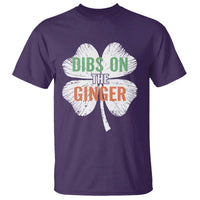 Funny St Patricks Day Dibs On The Ginger T Shirt Irish Redhead Shamrock