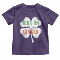 Funny St Patricks Day Dibs On The Ginger Toddler T Shirt Irish Redhead Shamrock