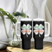 Funny St Patricks Day Dibs On The Ginger Tumbler With Handle Irish Redhead Shamrock