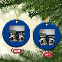 Funny Cat Drinking Irish Stout Beer Ceramic Ornament Black Beer and Cat Lovers