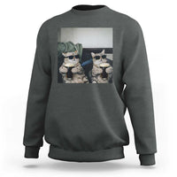 Funny Cat Drinking Irish Stout Beer Sweatshirt Black Beer and Cat Lovers