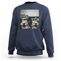Funny Cat Drinking Irish Stout Beer Sweatshirt Black Beer and Cat Lovers