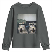 Funny Cat Drinking Irish Stout Beer Youth Sweatshirt Black Beer and Cat Lovers