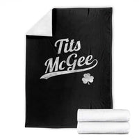 Tits McGee Throw Blanket Funny St Patricks Day Adult Humor Shamrocks
