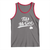 Tits McGee Tank Top Funny St Patricks Day Adult Humor Shamrocks