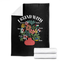 I Stand With Canada Greenland Mexico Panama Gaza Ukraine Throw Blanket Retro Floral