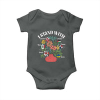I Stand With Canada Greenland Mexico Panama Gaza Ukraine Baby Onesie Retro Floral