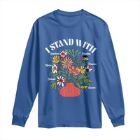 I Stand With Canada Greenland Mexico Panama Gaza Ukraine Long Sleeve Shirt Retro Floral