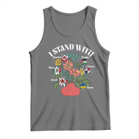 I Stand With Canada Greenland Mexico Panama Gaza Ukraine Tank Top Retro Floral