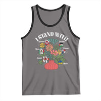 I Stand With Canada Greenland Mexico Panama Gaza Ukraine Tank Top Retro Floral