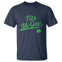 Tits McGee T Shirt Funny Womens St Patricks Day Vintage Shamrocks