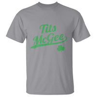 Tits McGee T Shirt Funny Womens St Patricks Day Vintage Shamrocks