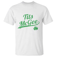 Tits McGee T Shirt Funny Womens St Patricks Day Vintage Shamrocks