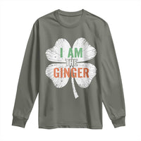 Funny St Patricks Day I Am The Ginger Long Sleeve Shirt Irish Redhead Shamrock