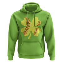 Softball St Patricks Day Irish Clover Sport Hoodie