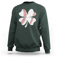 Funny Baseball St Patricks Day Vintage Clover Sweatshirt