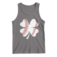 Funny Baseball St Patricks Day Vintage Clover Tank Top