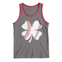 Funny Baseball St Patricks Day Vintage Clover Tank Top