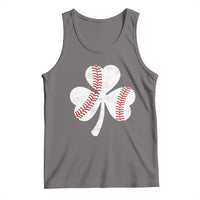 Funny Baseball St Patricks Day Distressed Shamrock Tank Top