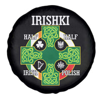 Irishki Half Irish Half Polish Spare Tire Cover Celtic Cross St Patricks