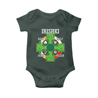 Irishki Half Irish Half Polish Baby Onesie Celtic Cross St Patricks