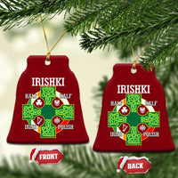 Irishki Half Irish Half Polish Ceramic Ornament Celtic Cross St Patricks - Wonder Print Shop