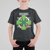 Irishki Half Irish Half Polish T Shirt For Kid Celtic Cross St Patricks