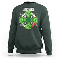 Irishki Half Irish Half Polish Sweatshirt Celtic Cross St Patricks