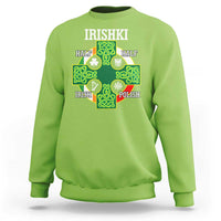 Irishki Half Irish Half Polish Sweatshirt Celtic Cross St Patricks