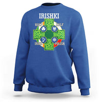 Irishki Half Irish Half Polish Sweatshirt Celtic Cross St Patricks